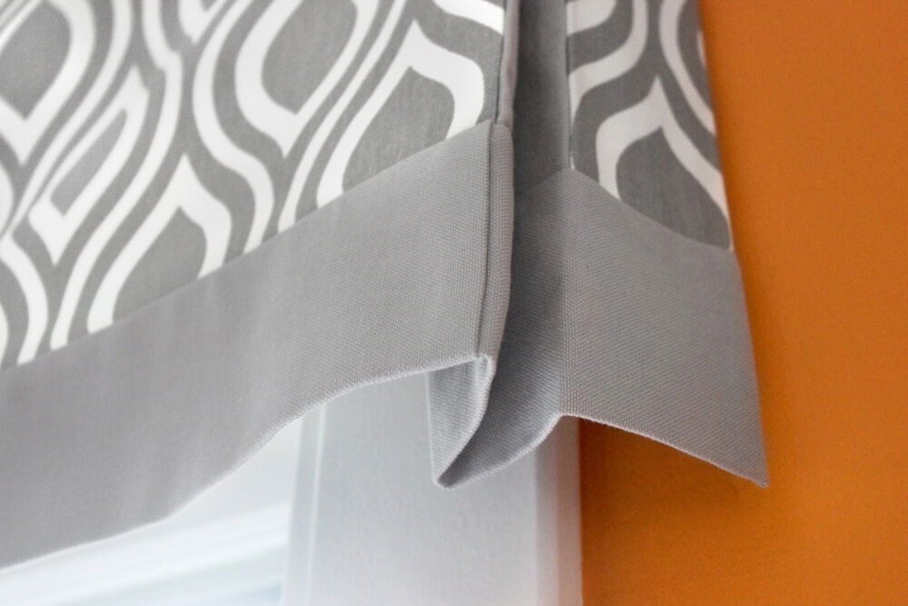 How to make a no sew valance - finished 3