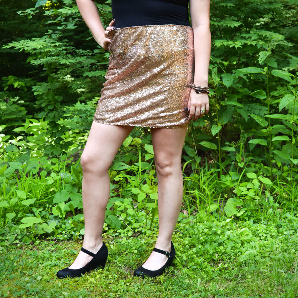 DIY Sequin Skirt Tutorial Finished