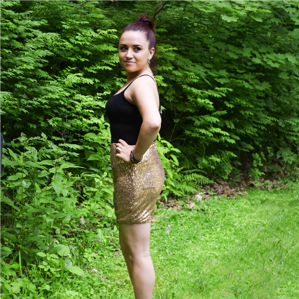 DIY Sequin Skirt Tutorial Finished
