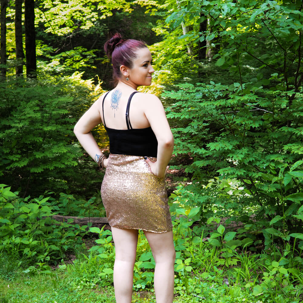 DIY Sequin Skirt Tutorial finished
