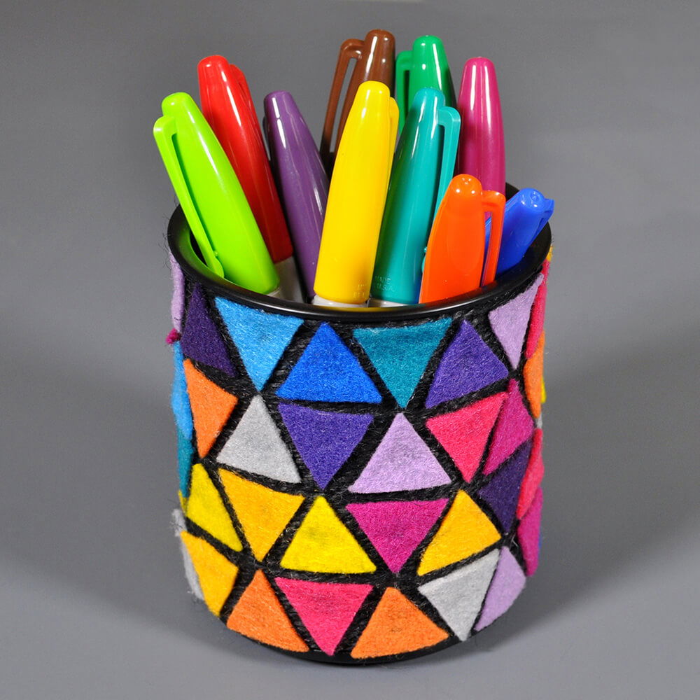 How To Make a Felt Pencil Holder-finished-2