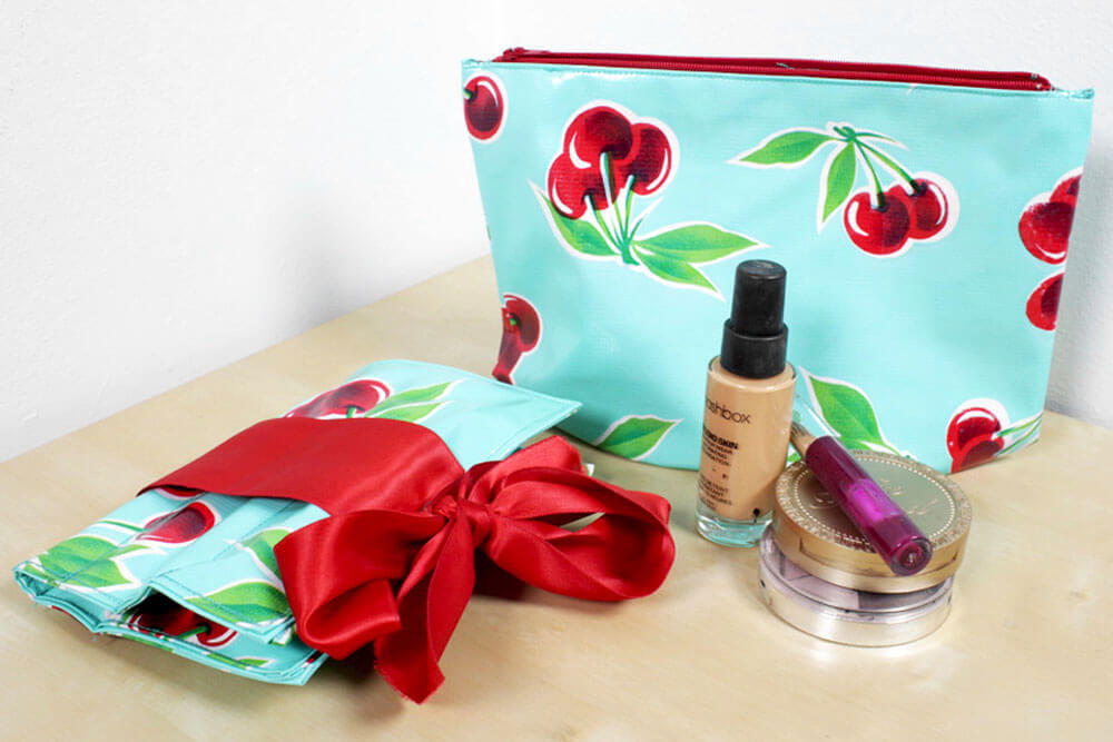 Cosmetics Bag and Brush Holder