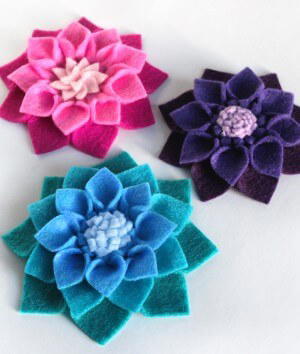 How to Make No Sew Felt Flowers