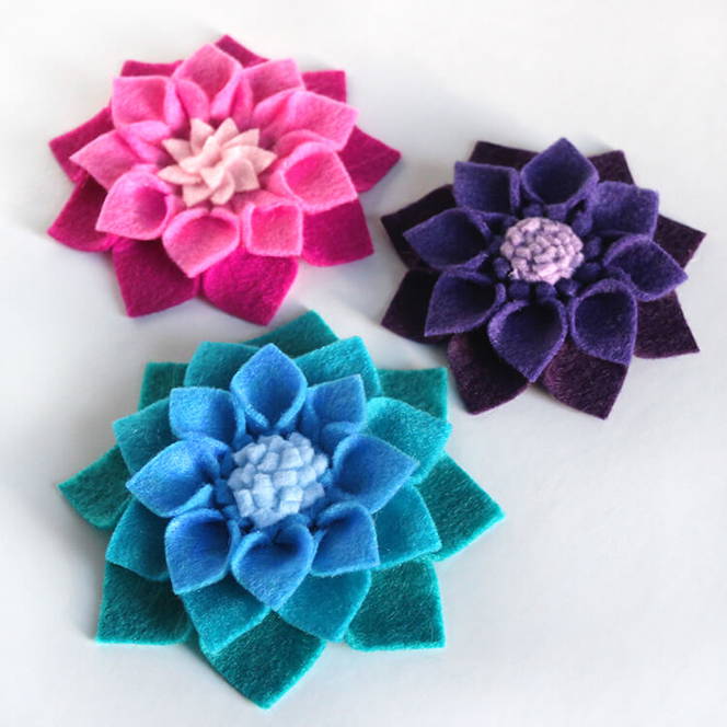How to Make No Sew Felt Flowers