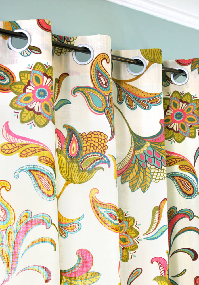 No Sew Grommet Curtains Tutorial