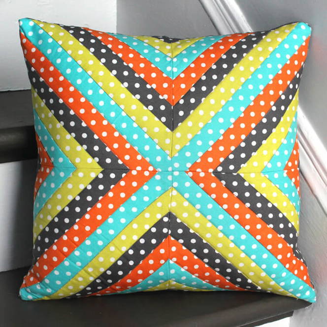 How to Make a Quilted Pillow – Strip Quilt Technique