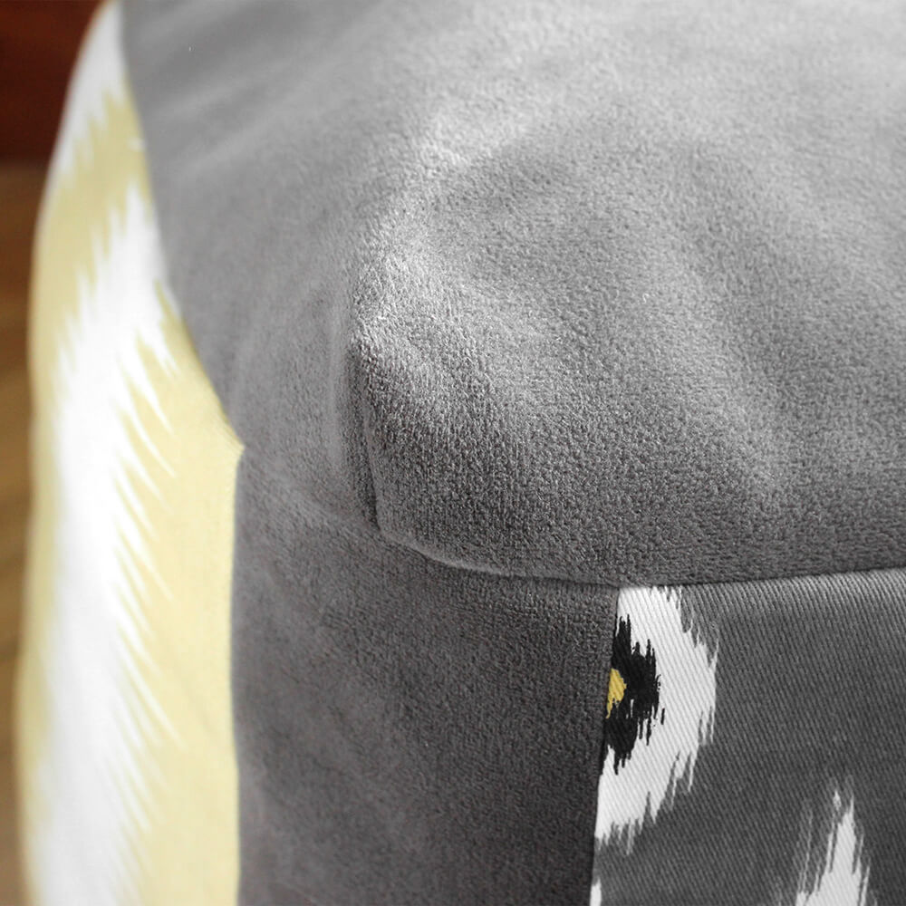 How to Make a Pouf Ottoman - Finished