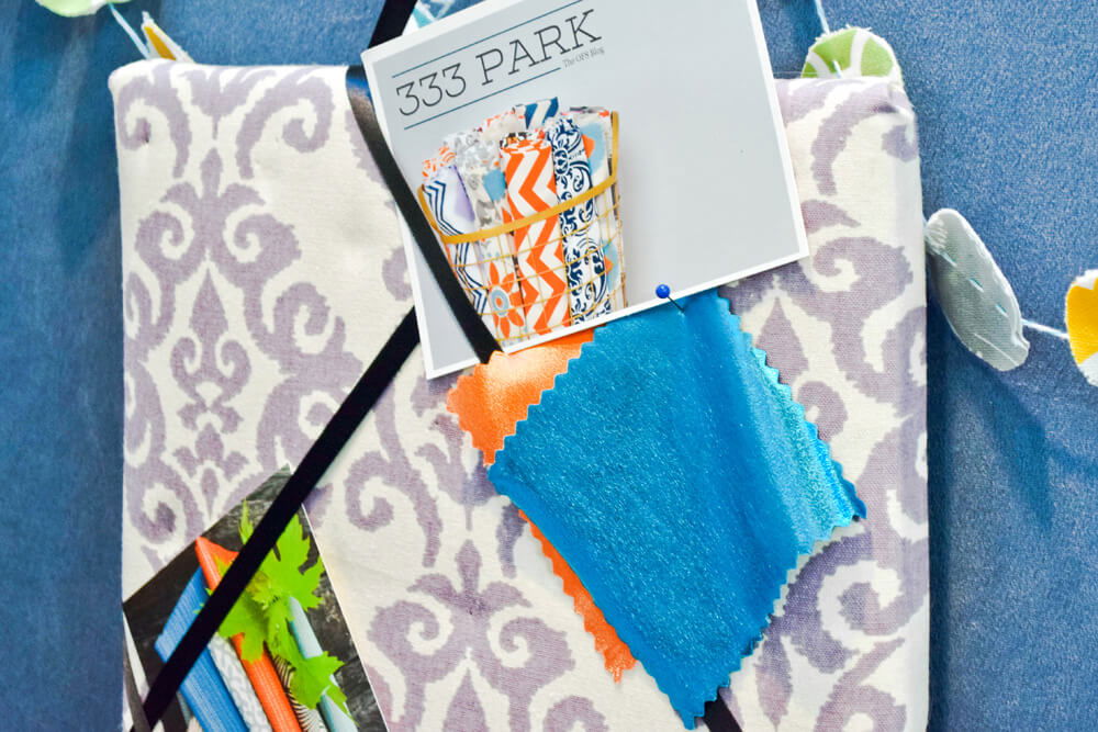 How to Make a Fabric Corkboard Close Up