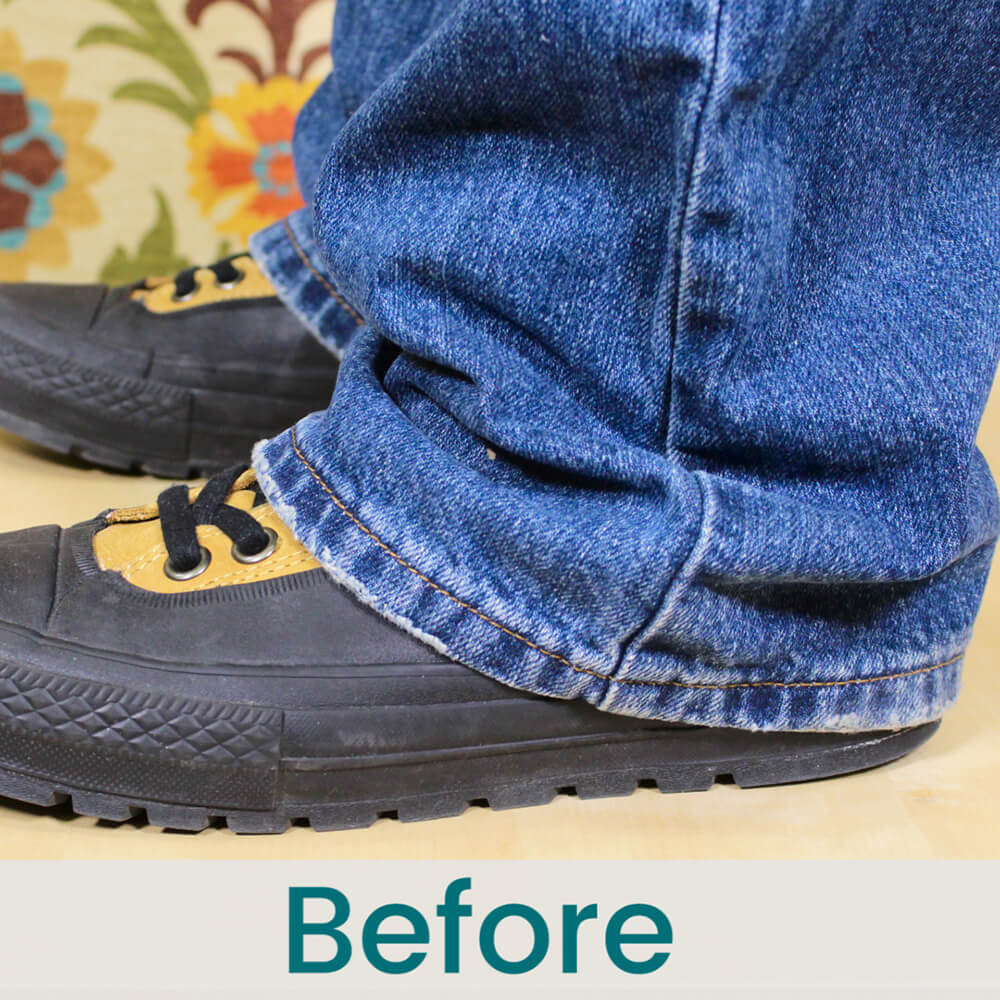 How to Hem Jeans - Before