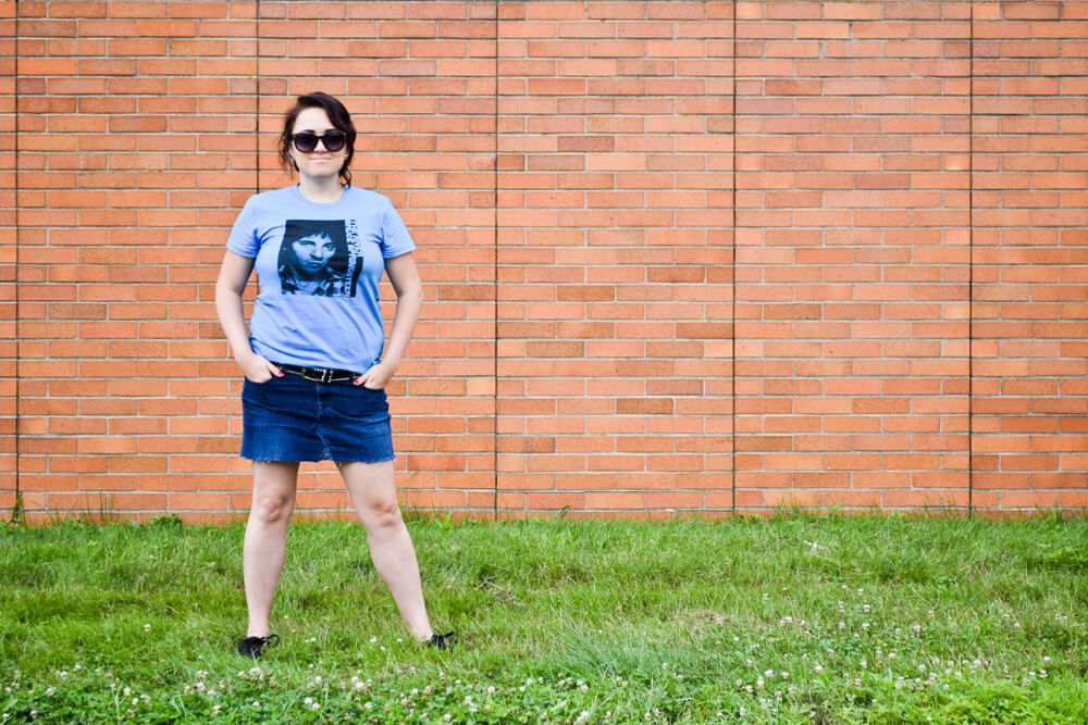 How To Upcycle Jeans Into a Skirt - Finished 1