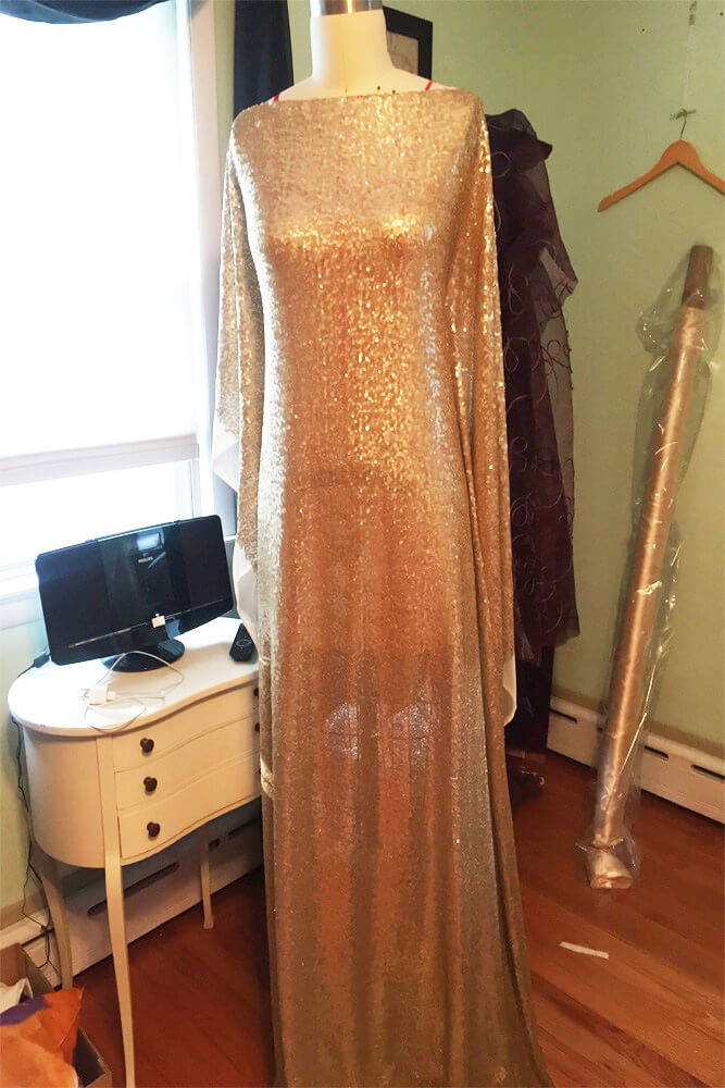 draped