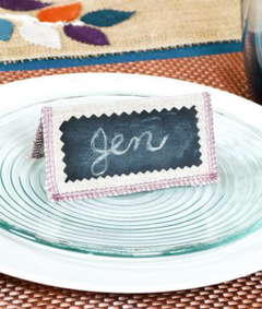 How to Make Place Cards with Chalkcloth
