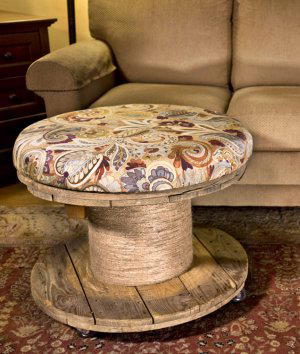 How to Make an Upholstered Spool Ottoman