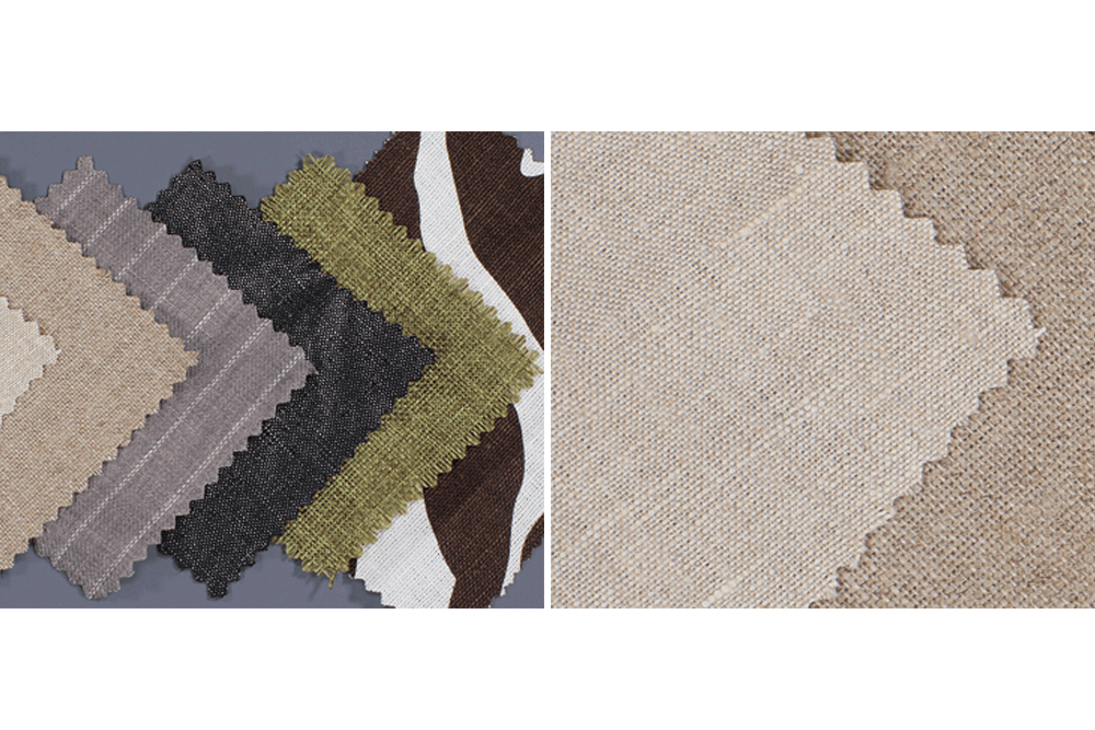 Threads woven together to create linen
