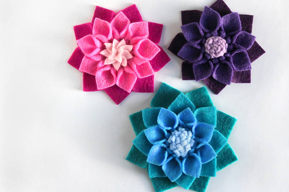 No Sew Felt Flowers