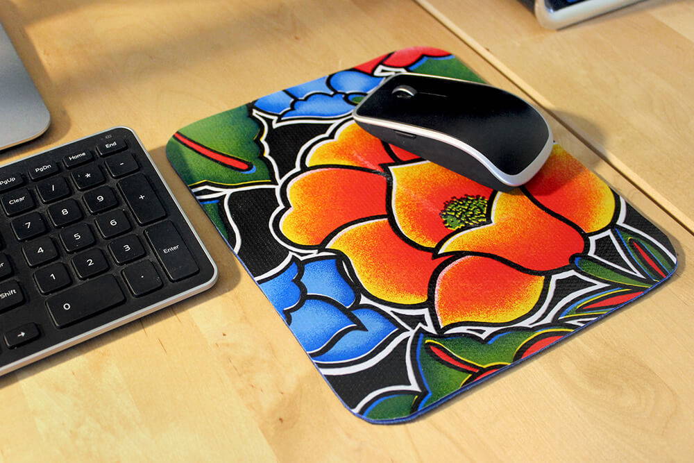 No Sew Oilcloth Mouse Pad