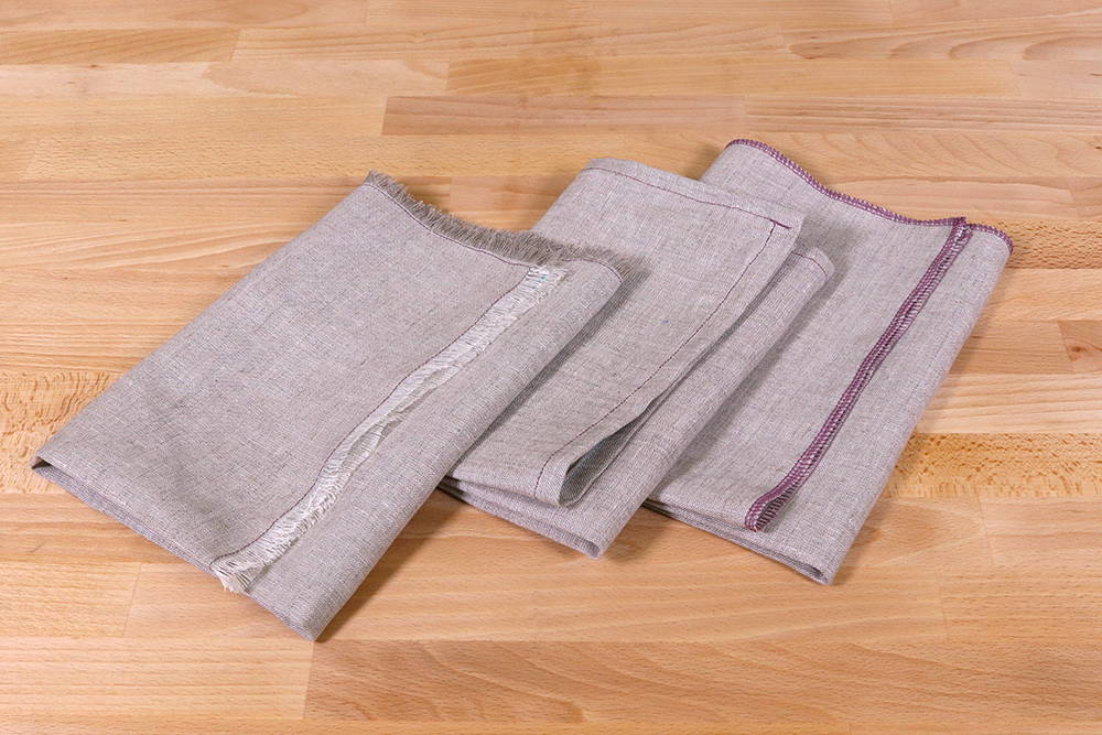 Napkins made using Irish linen fabric