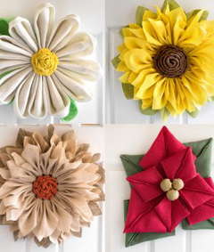 How to Make Burlap Flower Wreaths for Every Season