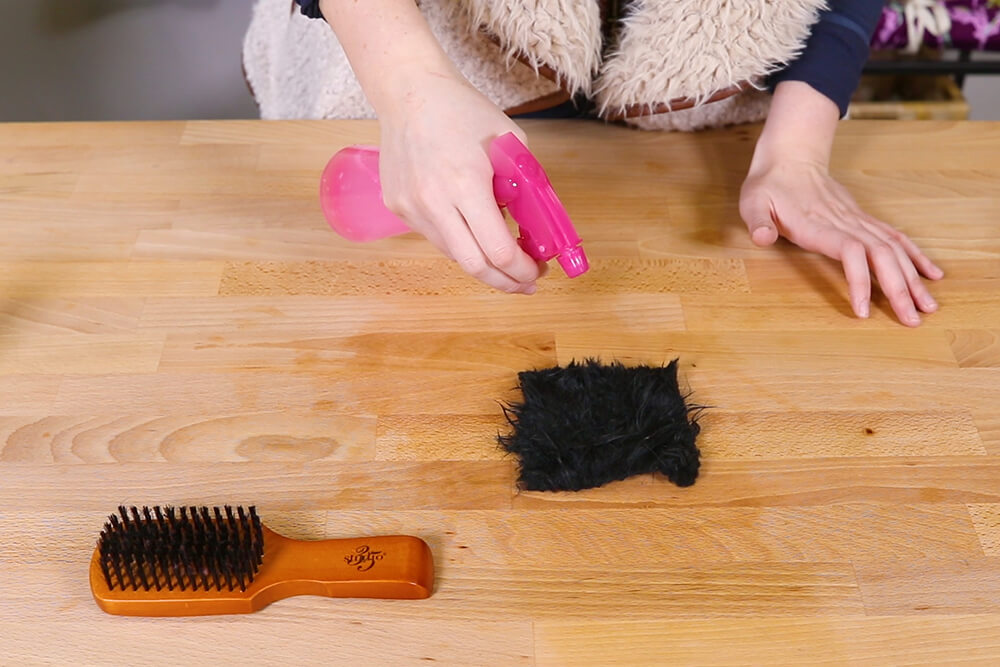 Spray faux fur