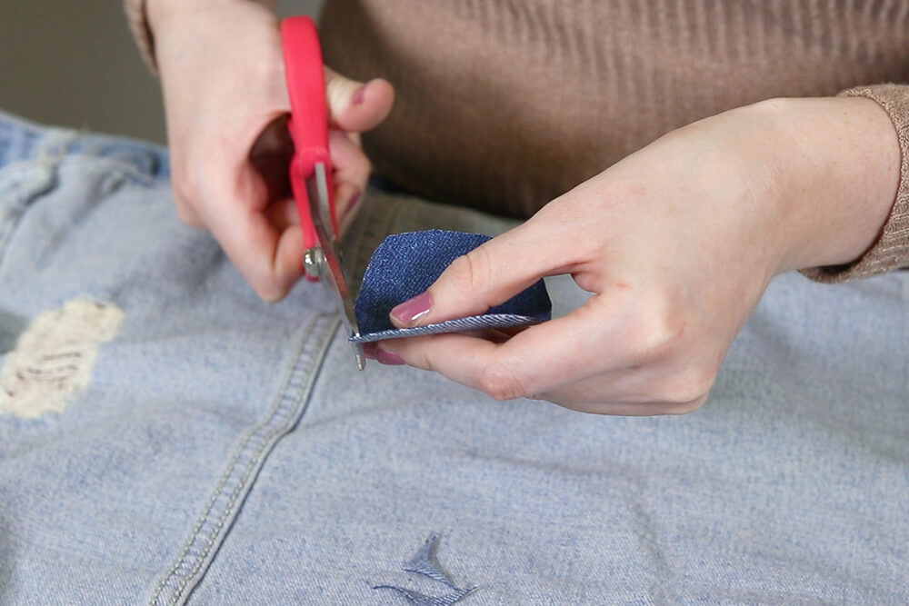Cut out iron-on patches