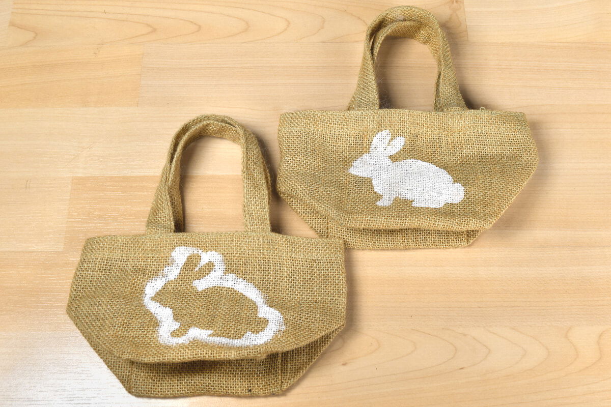Painted Jute Gift Bag
