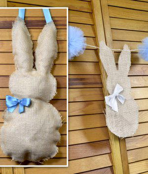 How to Make Burlap Easter Bunny Decorations