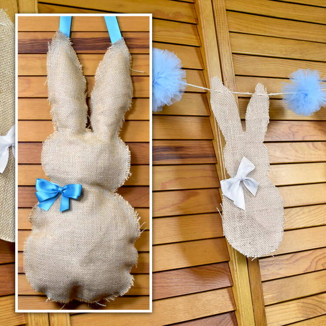 How to Make Burlap Easter Bunny Decorations