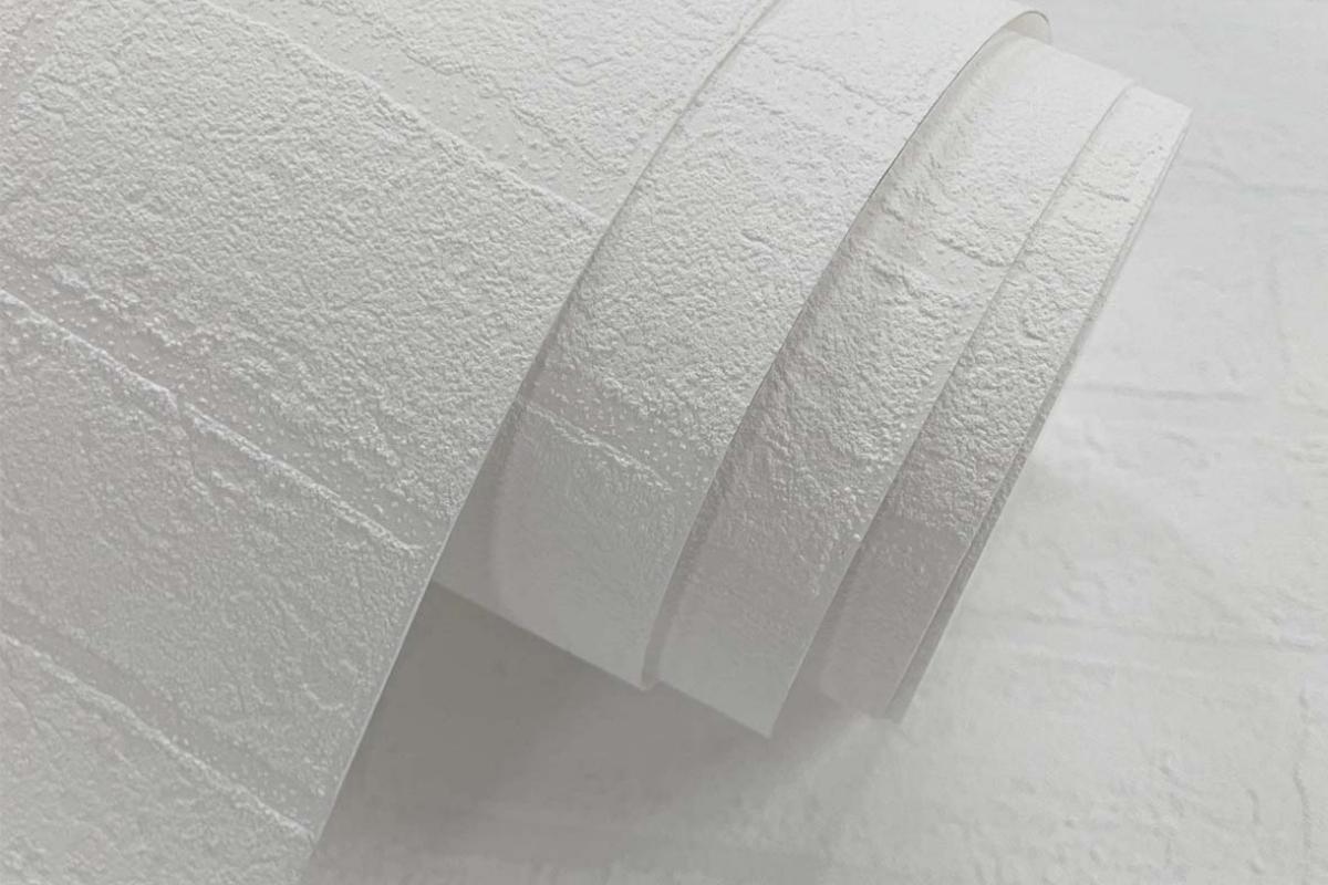Limestone Brick White Paintable Wallpaper
