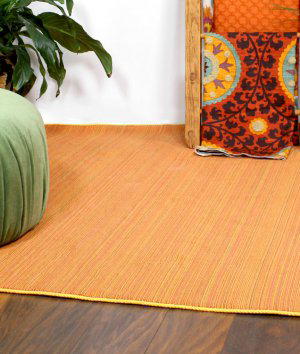 How to Make a Fabric Rug with Trim