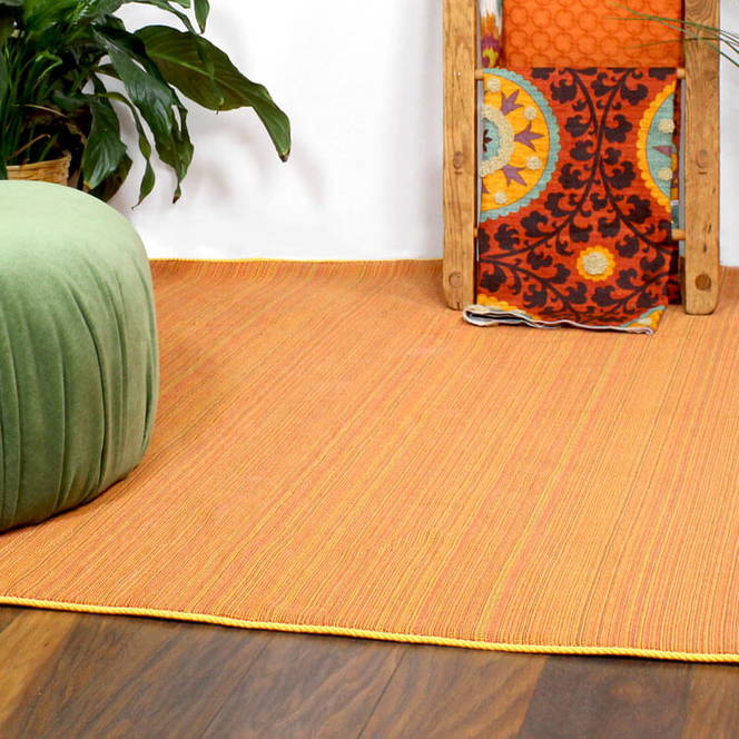 How to Make a Fabric Rug with Trim
