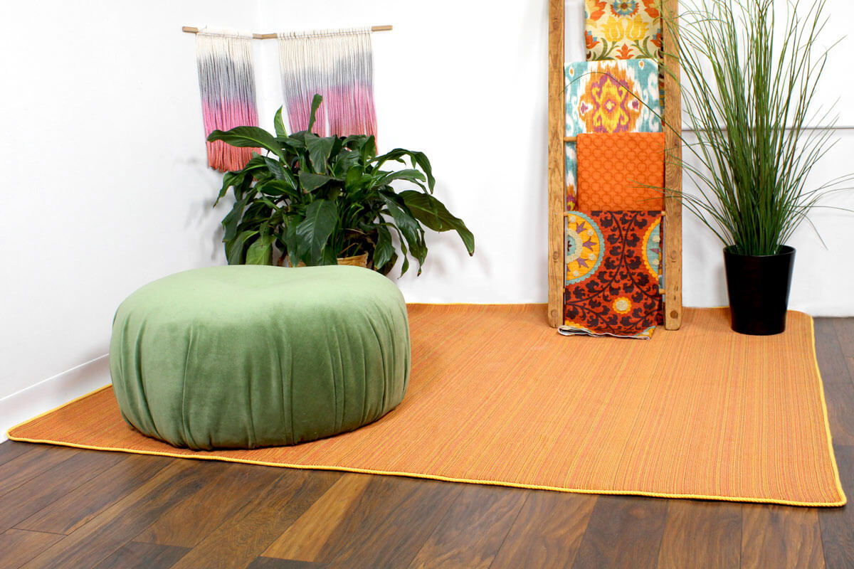 How to Make a Fabric Rug with Trim
