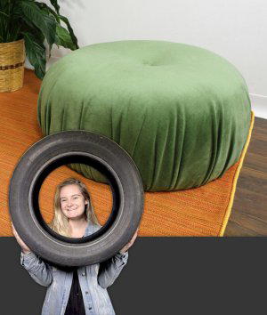 How to Make an Upcycled Floor Pouf