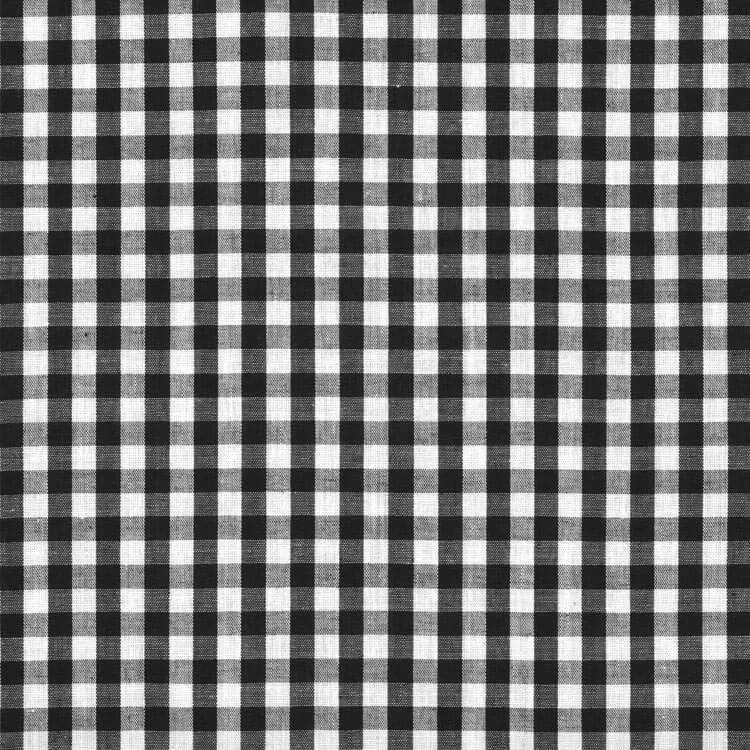 1/4" Black Gingham Fabric