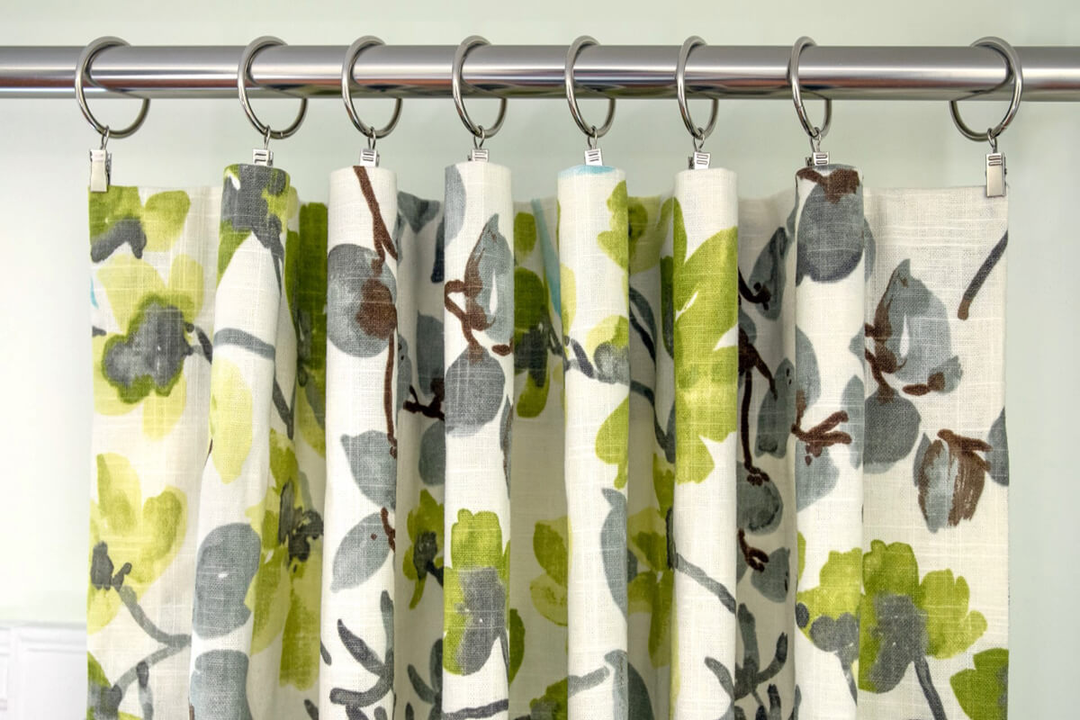 Cartridge pleat curtains