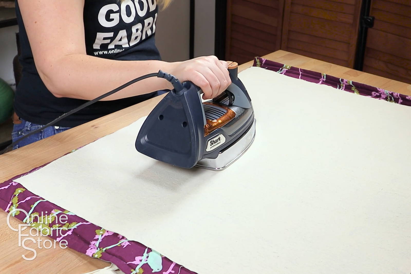Iron the back side for 4 seconds