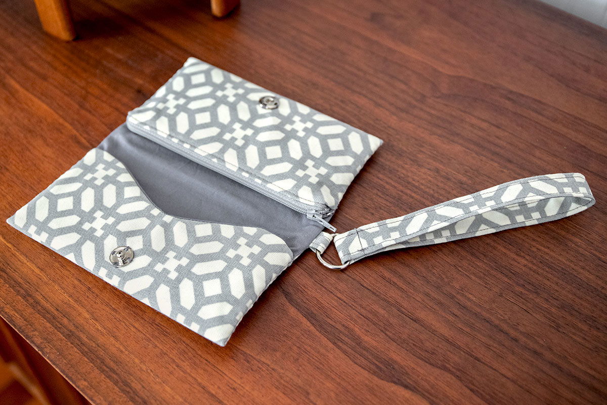 Wristlet Phone Wallet with Zipper Pocket