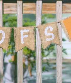 How to Make No Sew Burlap Bunting Banners