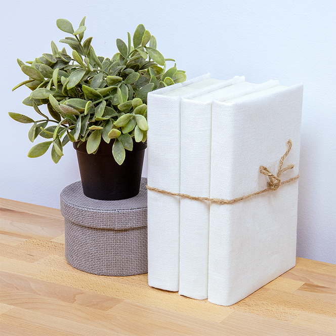 How to Make Decorative Linen-Wrapped Books